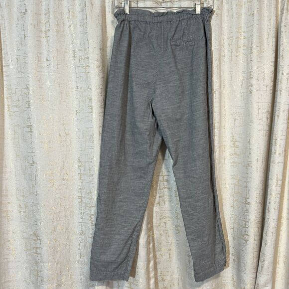 Zara Paperbag Elastic Drawstring Waist Corduroy Tapered Gray Pants Women's Small - Picture 2 of 4